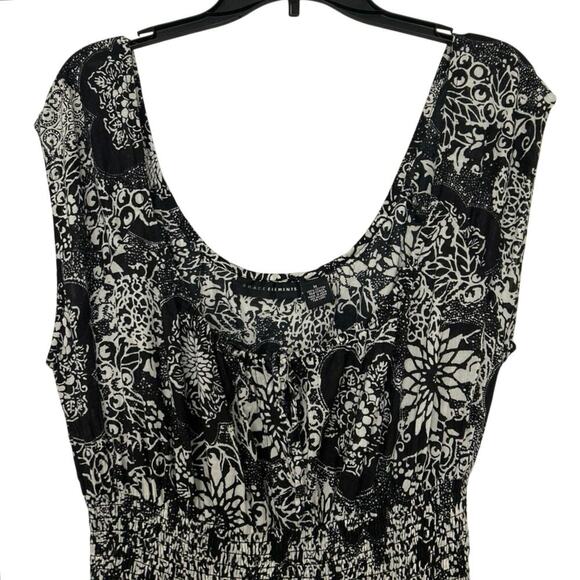 Grace Elements Black & White Cotton Milkmaid Asymmetrical Layered Midi Dress M - Picture 8 of 13